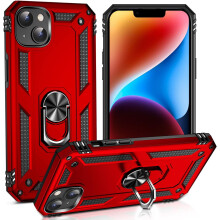 Geschikt voor iPhone 14 hoesje, met ring, slank telefoonhoesje van schokbestendig vloeibaar siliconen van militaire kwaliteit, geschikt voor iPhone
