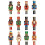 Christmas Ornaments Flat Wooden Nutcracker Soldier 12 Pcs 1