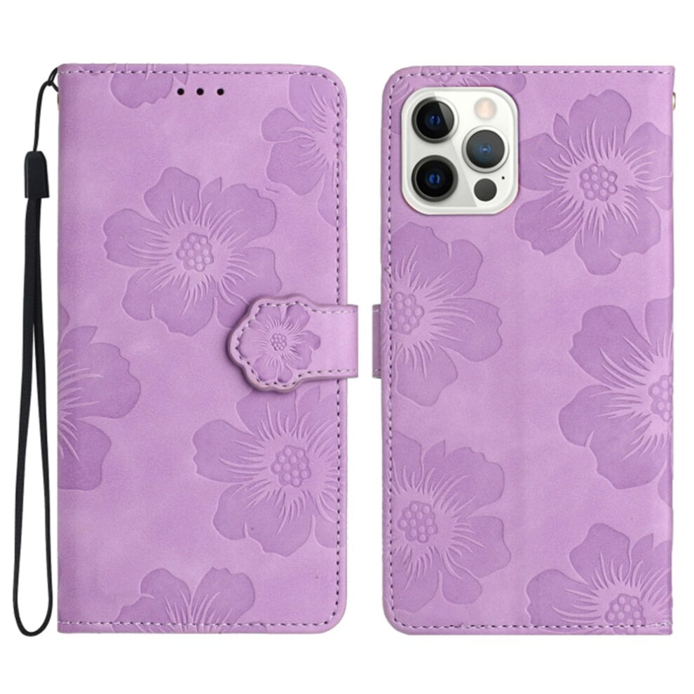 Leather Flip Wallet Case For Iphone 15 Pro Max Purple 9180435645777