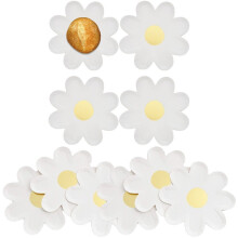 Assiettes en carton (10 pièces) - Service de table jetable pour fête florale - Été et printemps - Décorations pour une fête florale