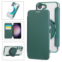 Samsung Galaxy S23 5G portemonneehoesje – RFID-blokkering, PU-leer, MagSafe-compatibel, uitklapbare kaarthouder, ultradunne draaibare standaard,
