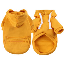 Sudadera con capucha de forro polar suave para perros con bolsillos: atuendo cálido de otoño/invierno para perros y cachorros pequeños, medianos y