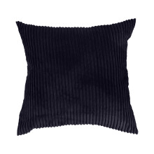 Marineblått teksturert putetrekk med maisstripedesign, 20 x 20 tommer, 100% polyesterstoff, putetrekk til hjemmet
