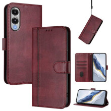 Compatibel met Samsung Galaxy S25Edge5G telefoonhoesje – Flip-hoesje van leer en TPU met portemonneefunctie, kaarthouder, polsbandje en