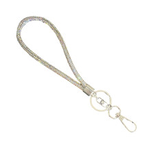 Cordão para celular com strass brilhantes e cristais, acessório moderno e elegante para mulheres.