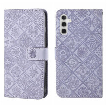 Paarse PU-leren flip-wallet met magnetische sluiting en kaartsleuven, compatibel met Samsung Galaxy A56 5G 6,7 inch.