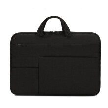 Portable Laptop Bag 13.3 inch Laptop Case Waterproof Nylon Laptop Bag Briefcase Leisure Business Handbag Black