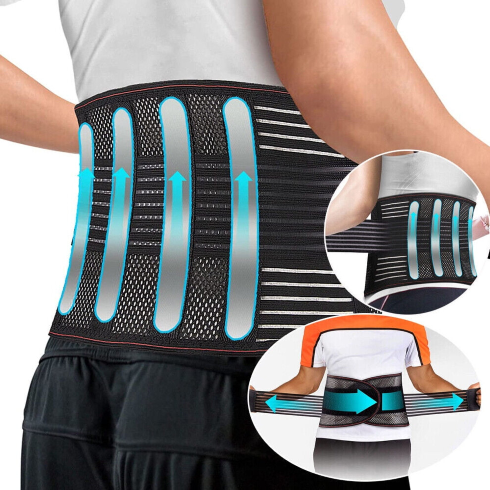 Adjustable Back Brace for Lower Back Pain Relief Sciatica Breathable Lumbar Support Belt