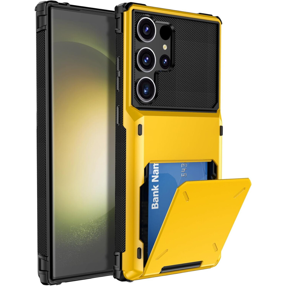 Galaxy S24 Ultra Flip Cover Case With Hidden Card Slot, Dual-Layer Shockproof Wallet Case – Compatible With Samsung Galaxy S24 Ultra 5G (6.8", 2024, 9165521600731