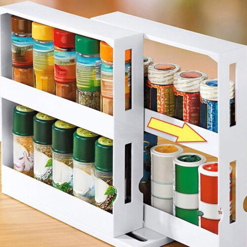 Kitchen Seasoning Storage Rack Multi-layer Rotatable Storage and Organizing Rack Countertop Miscellaneous Sorting Rack