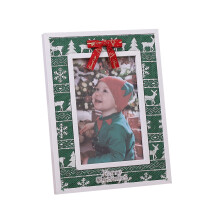 Cadre photo d'hiver enneigé, cadre photo de Noël en bois avec cerf et flocons de neige pour la décoration de la maison pendant les fêtes 16 x 21