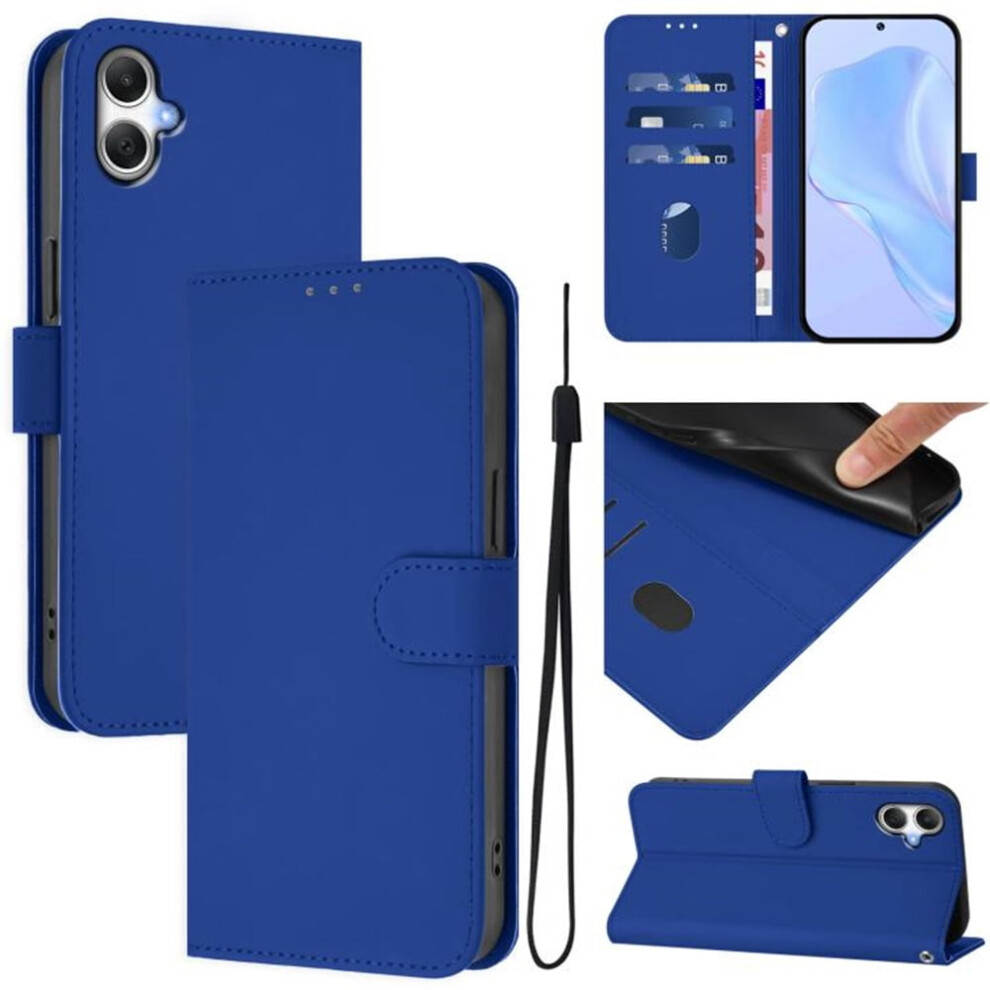 Wallet Case Compatible With Samsung Galaxy A06 4G/5G Â Pu Leather Flip Folio With Magnetic Closure, 3-Card Slot & Wrist Strap, Dark Blue 9165521601721