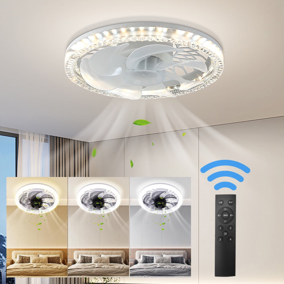 Ceiling Fan, Protable Ceiling Fan with Light Clearance, Indoor Ceiling Fan, Led Fan, Living Room Ceiling Fan, Bedroom Ceiling Fan with Lights-image-OPC-PS8T7WS-NEW