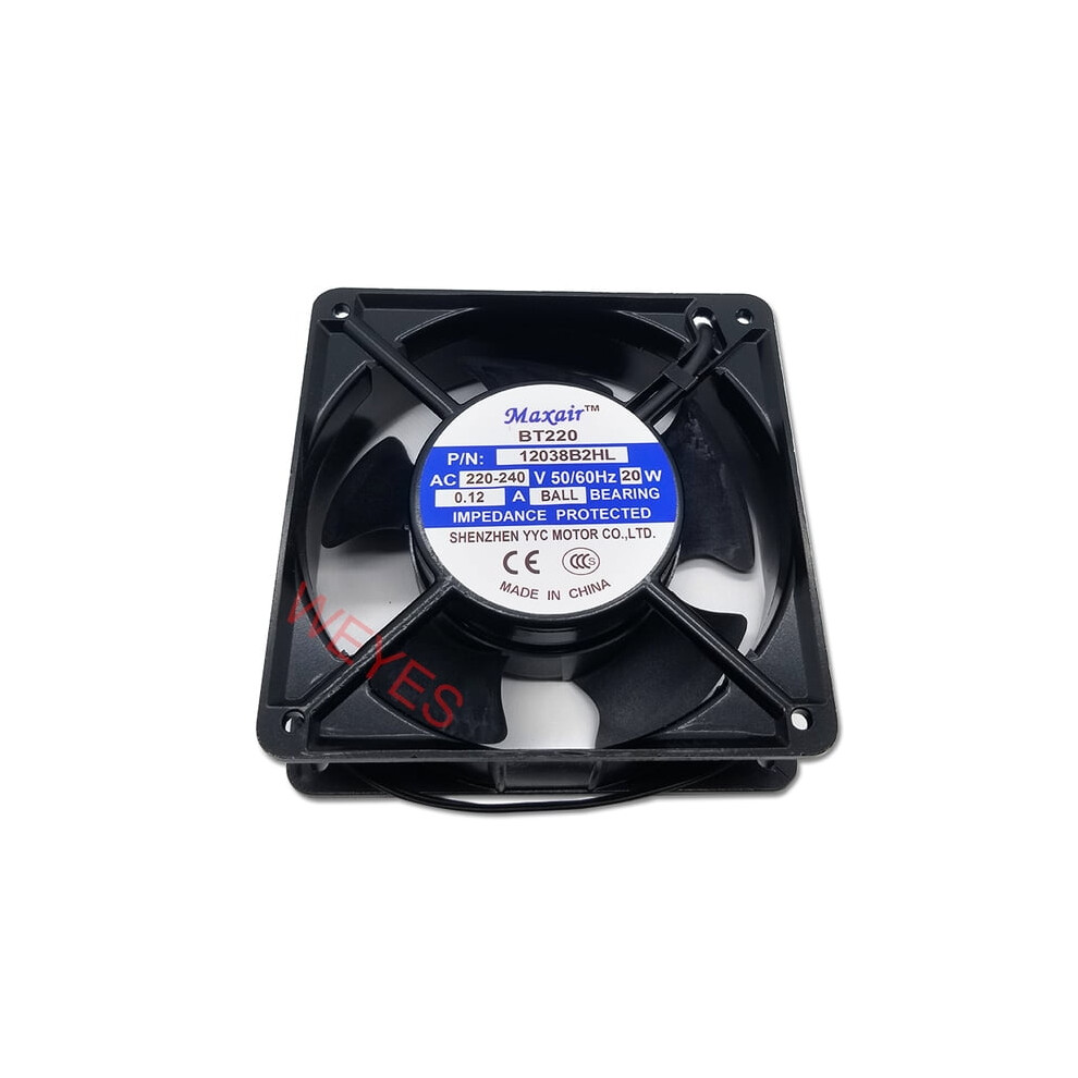 12038 Fan 12038B2hl Bt220 Ac220v 12Cm Cooling 0.12A 20W 2Pins 120*120*38Mm Cooler For Maxair 9165521604425