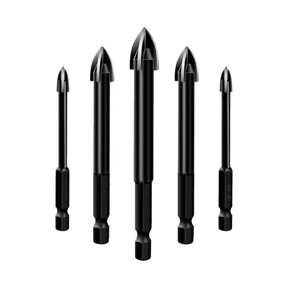 2026 New 5Pcs Universal Triangle Alloy Drill Bit Set (3Â7Mm), Compatible With Glass, Ceramic, Tile, Wall & Wood 9405492225596
