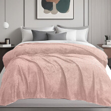 Couverture polaire multifonctionnelle – Plaid chaud, doux et léger (200 x 120 cm, rose) pour lit, canapé, bureau – Utilisation en toutes saisons