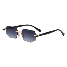 CY-GZ1503 Nowe okulary przeciwsłoneczne bezramkowe Polygon dla mężczyzn, europejska i amerykańska moda, Premium Vibe, okulary z ochroną