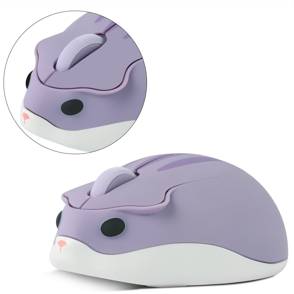 2.4Ghz Wireless Mouse 1200Dpi Ergonomic Optical Usb Mouse Cute Hamster Shape Mice For Kids Laptop Pc Gifts With Mouse Pad Pink 9405492228177