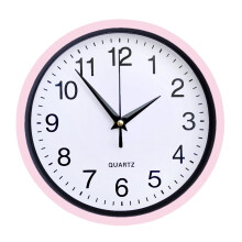 -Modern 8-inch wall mounted circular clock with no ticking sound, digital quartz wall clock used for home, school, office and other decoration