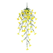 Guirlande artificielle de liserons et de violettes (77 x 20 cm), décoration printanière extérieure pour arche de mariage, jardin et décoration