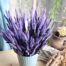 Fleurs artificielles décoratives, bouquet de 12 têtes en PE, fleurs artificielles pour mariage, fête et décoration intérieure.