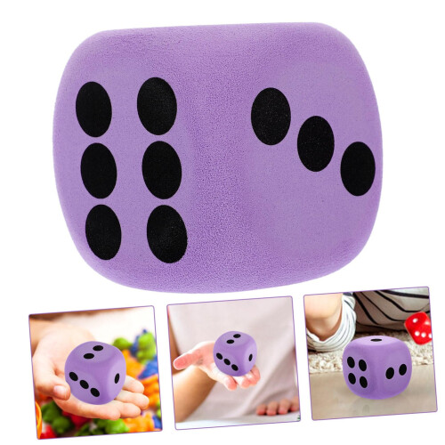 Μεγάλο Μωβ Ζάρι από Αφρό EVA (2"x2"x2"), Jumbo Dot, Σετ Παιχνιδιών για Επιτραπέζια Παιχνίδια,