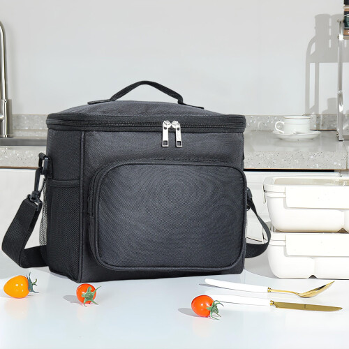 Bolsa térmica de alumínio com isolamento térmico – Reforçada, de grande capacidade e impermeável, ideal para lanches e marmitas