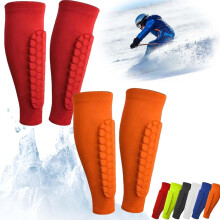 2026 New Shin Soccer,ski Guards Shin Pads,Breathable Elastic Slip on Ski Shields with Honeycomb Pads