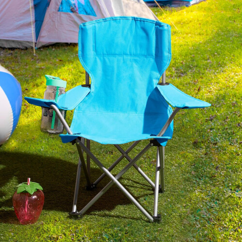 2 Pack Kids Blue Folding Camping Chairs 1