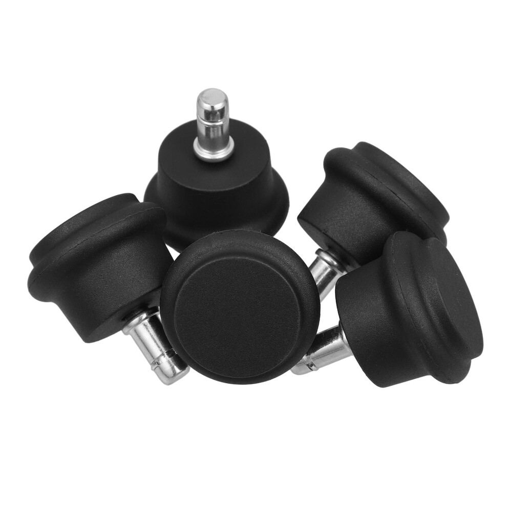 5 Pcs Low Profile Caster Wheels Casters For Office Chair Black 9071309112825