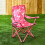 Kids Pink Bow Folding Camping Chair 4