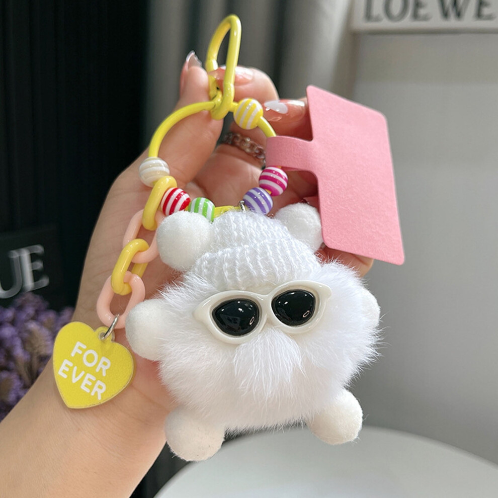 Bead Bag Charm For Women, Bag Charm For Handbags Purse Tote Backpack, Plush Pompom Keychain, Phone Wrist Strap 9181073435034