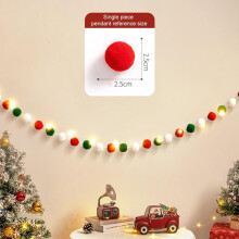 Non-Woven Fabric Christmas Flag Decoration Light String with Built-in Battery for Indoor and Outdoor Christmas Decor
