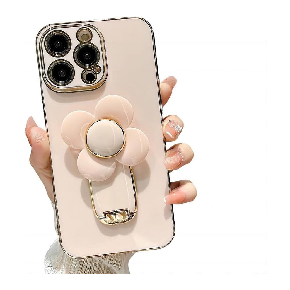 Iphone 11 Pro Max Electroplated 3D Flower Kickstand Case 9558830563383