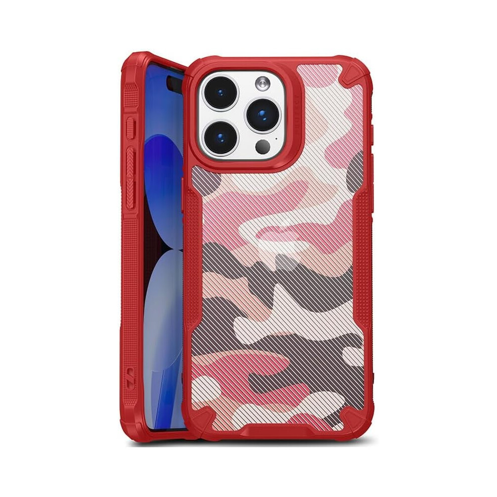 Iphone 14 Pro Luxury Camo Shockproof Case Pink 9558830563390