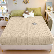 Milk Velvet Thermal Mattress Protector Khaki Full Size