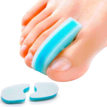 20-Pack Foam Toe Spacers (2/5" Thick), 3-Layer, Large Size – Align Crooked/Overlapping Toes, Relieve Corns & Blisters – Compatible with All Shoes