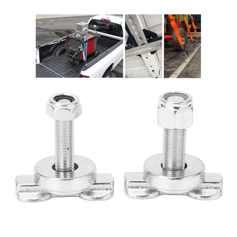 L Track Double Lug Threaded Stud Nut Fitting For Truck Bed Trailer (Carbon Steel) 4251387172101