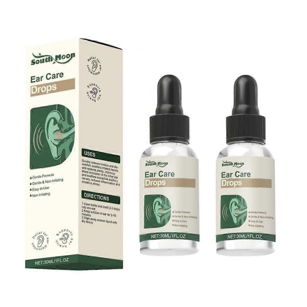 (2pcs) 1-3pcs Ear Care Drops for Ringing Ears, Gentle Formula Ear Drop with Natural Botanical Extracts for Tinnitus Relief, Buzzing Ears
