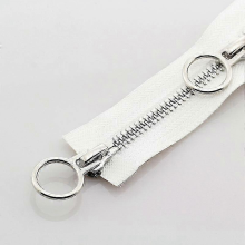 (white, 70cm) Cerniera lunga in metallo aperta con doppio cursore per accessori di abbigliamento da giacca
