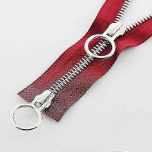 (wine red, 90cm) Cerniera lunga in metallo aperta con doppio cursore per accessori di abbigliamento da giacca
