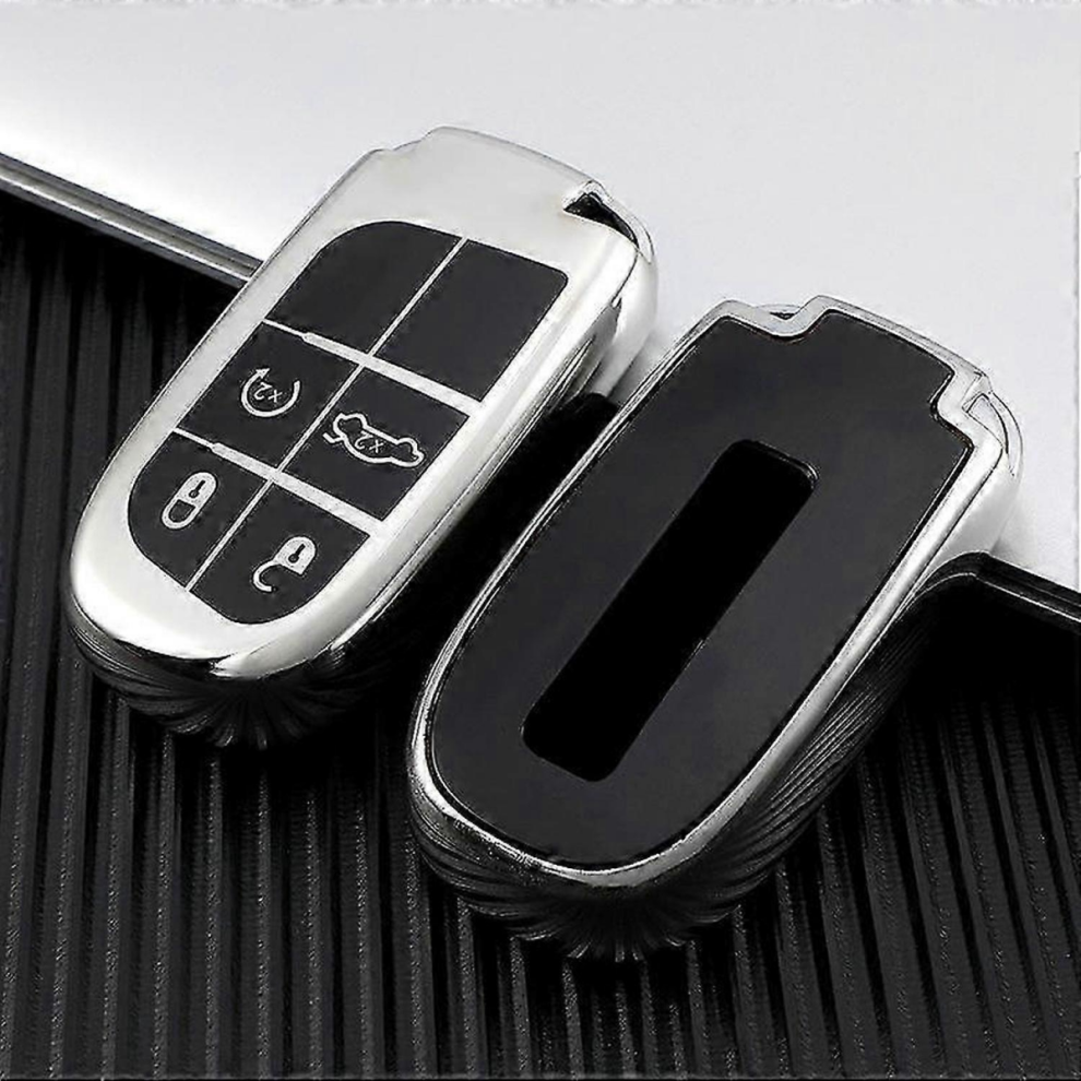 (, 4 Buttons) Car 5Buttons Key Cover Case Holder For Jeep Renegade Compass Grand Cherokee For Chrysler 300C Wrangler Dodge Fiat Accessories White 5996097004180