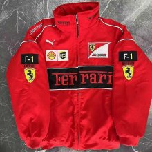 (red, XXL) Veste Ferrari réplique pour homme | Style racing, idéale pour une tenue décontractée et les activités automobiles