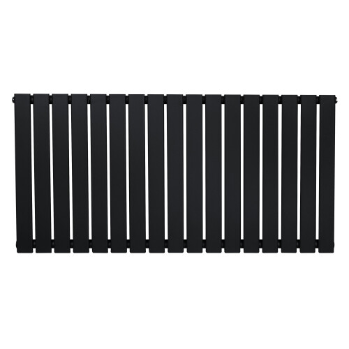 (Black, 600mm x 1190mm) Flat Single Column Radiator Modern Designer Single Panel 1