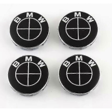 (black) B04- 68mm 4-pack Center Caps Bmw Silver One Size