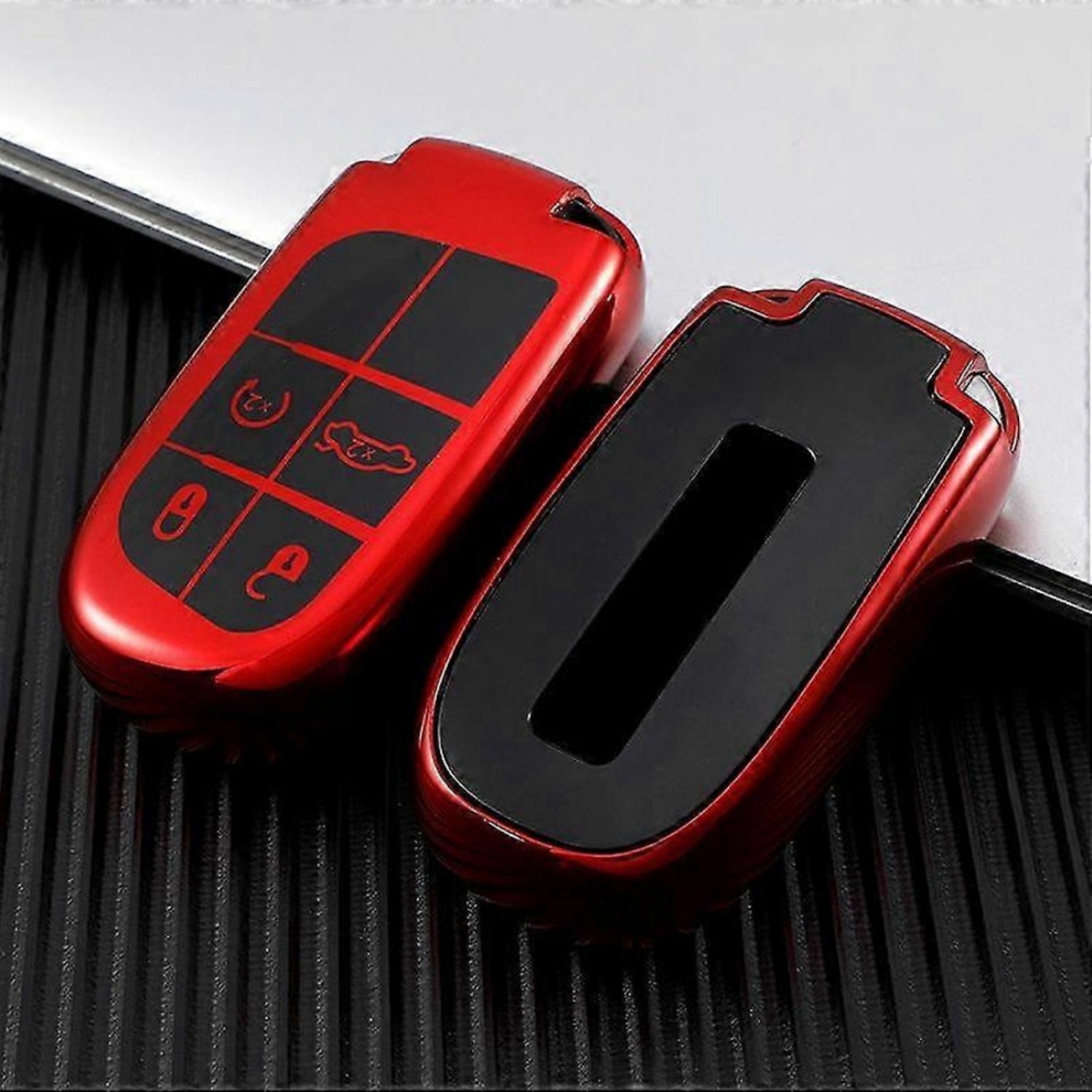 (, 4 Buttons) Car 5Buttons Key Cover Case Holder For Jeep Renegade Compass Grand Cherokee For Chrysler 300C Wrangler Dodge Fiat Accessories Red 5996097004159