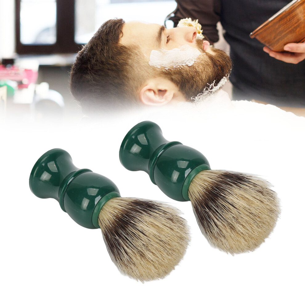 2pcs Beard Foam Brush Resin Handle Soft Hair
