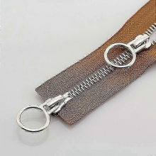 (light brown, 90cm) Cerniera lunga in metallo aperta con doppio cursore per accessori di abbigliamento da giacca