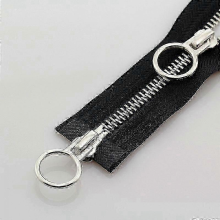 (black, 90cm) Cerniera lunga in metallo aperta con doppio cursore per accessori di abbigliamento da giacca