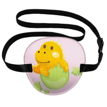 (Yolk Egg Dragon, L) Adjustables 3D Eyepatch for Adults Kids, Soft Amblyopia Eye Masque for Left or Right Eyes, for Eyesight Recovery